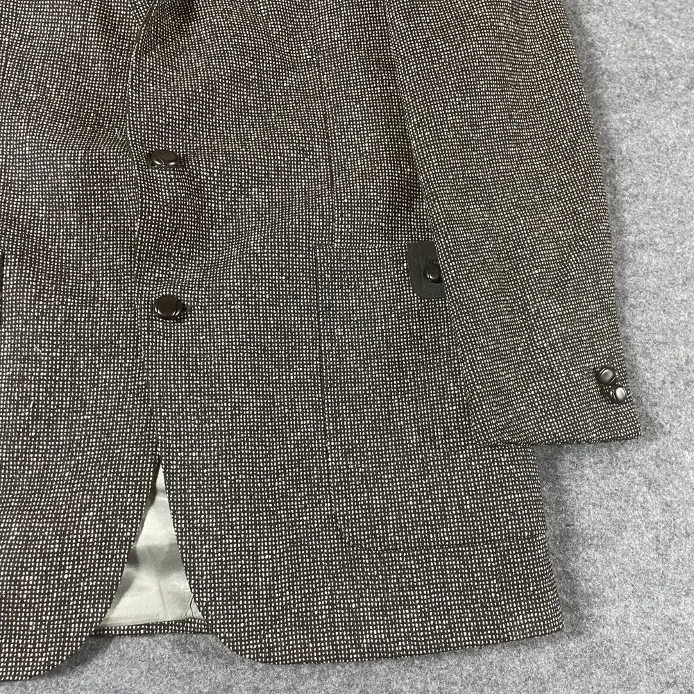 Rubin Blazer Mens 42 Gray Single Breasted Twill Pockets Lined Heavy Wool Wedding